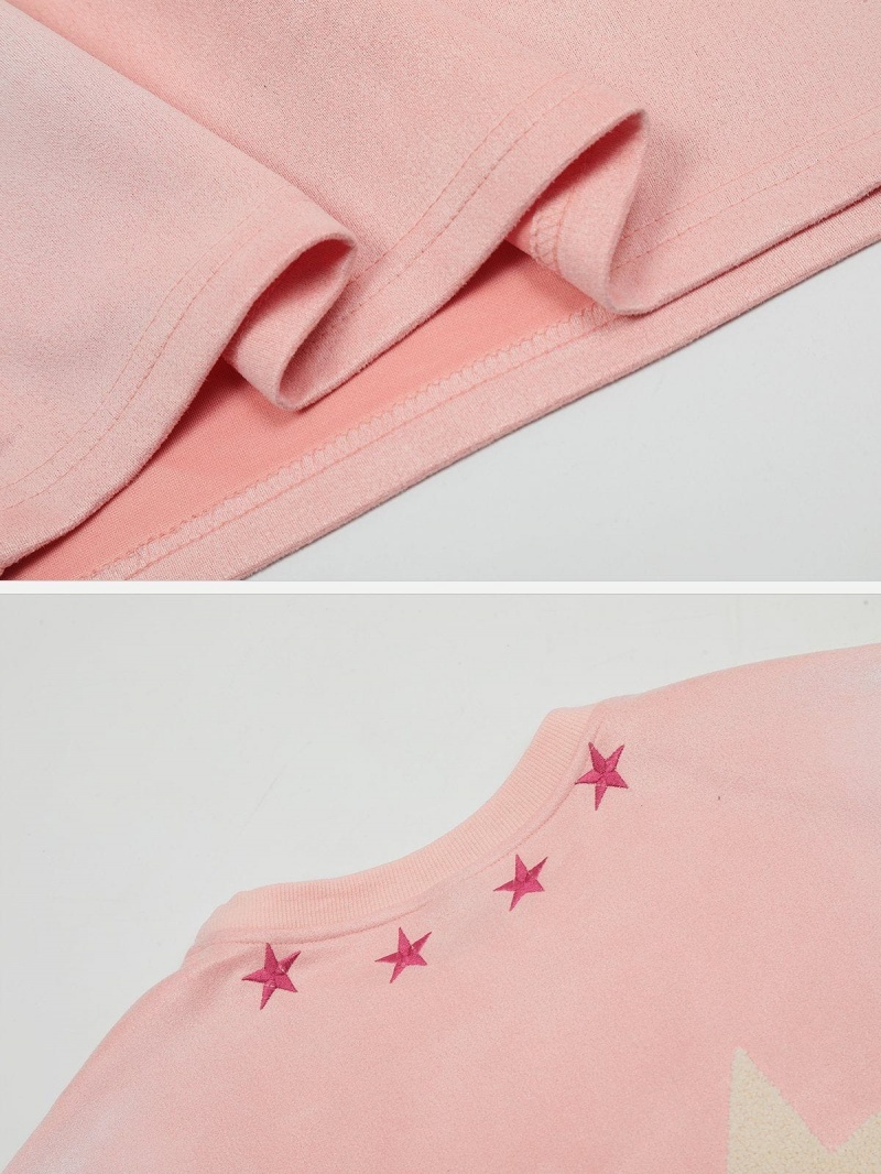 T Shirts Aelfric Eden Towel Embroidery Star Tee Rose | KGY-38302680